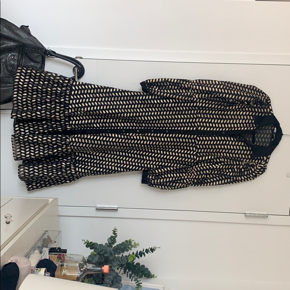 Zara Gold and Black Dress